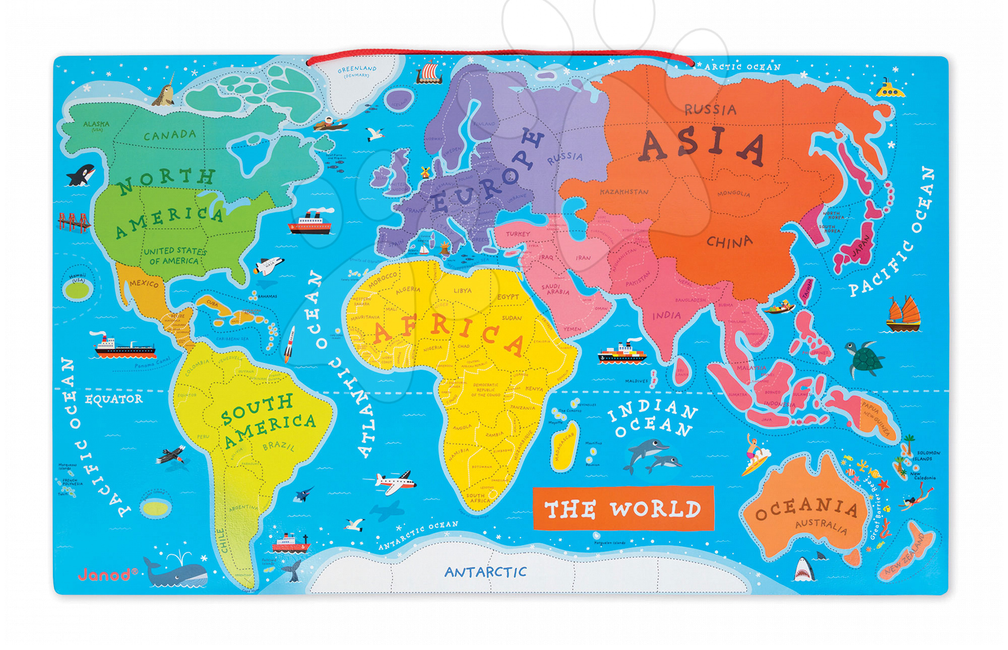 mapa sveta Mapa sveta s magnetmi Janod v angličtine mapa sveta